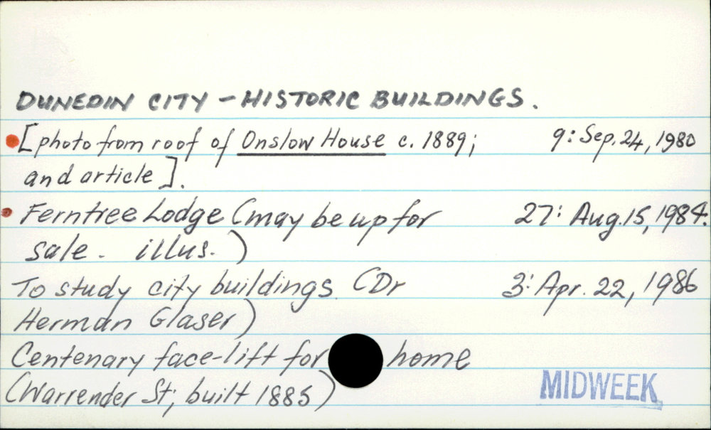 Dunedin City - Historic buildings
