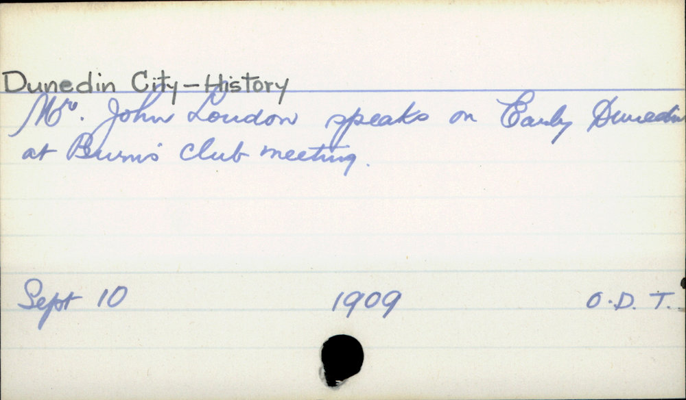Dunedin City - History