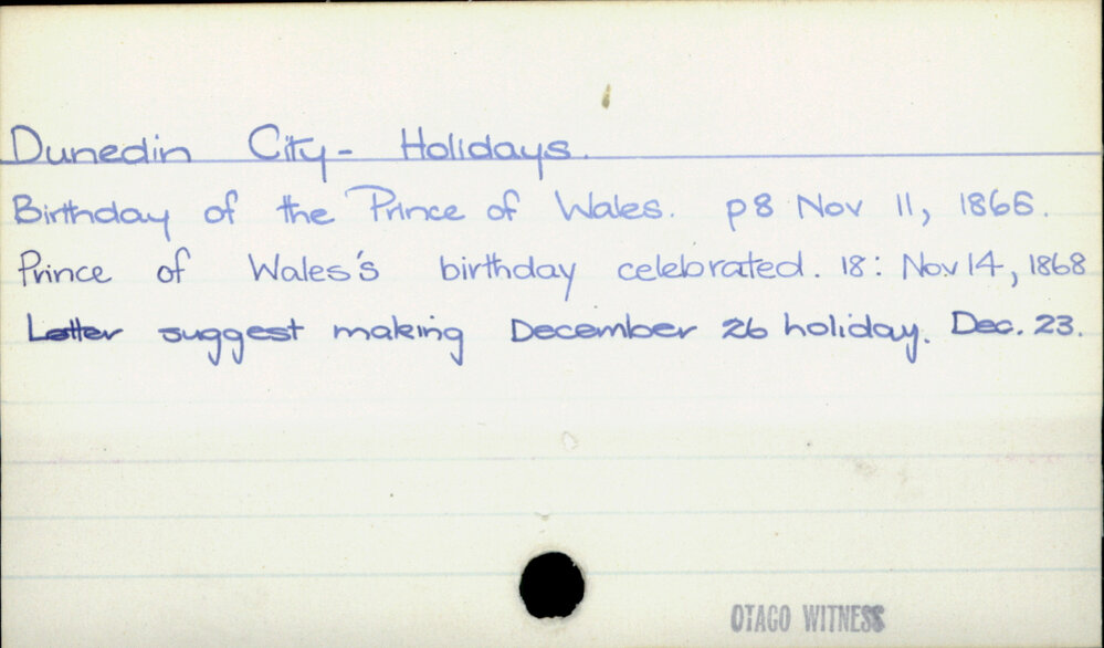 Dunedin City - Holidays
