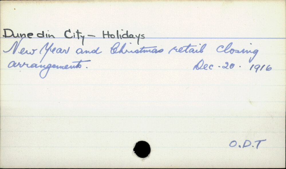 Dunedin City - Holidays