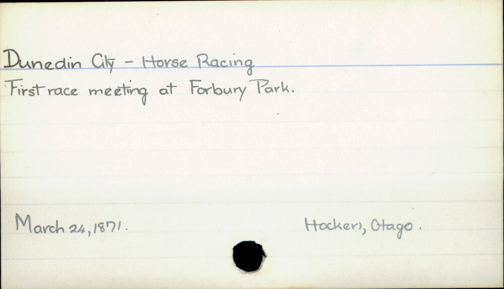 Dunedin City - Horse Racing