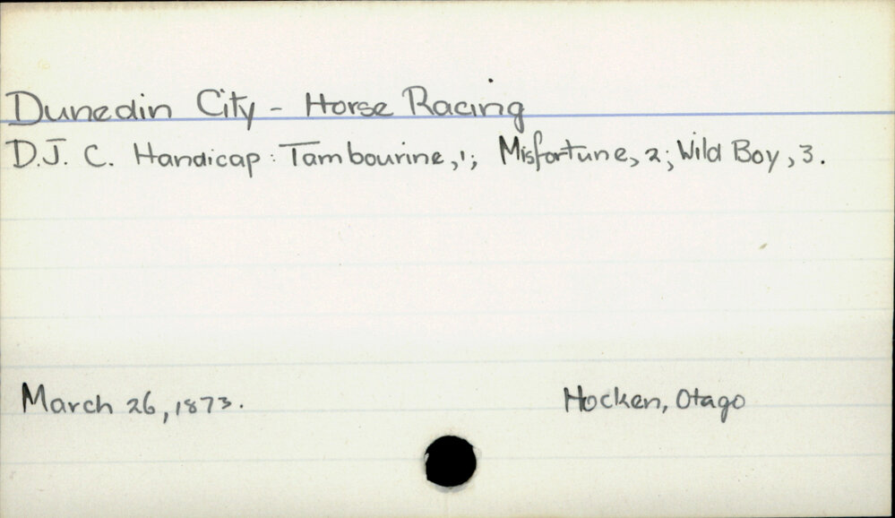Dunedin City - Horse Racing