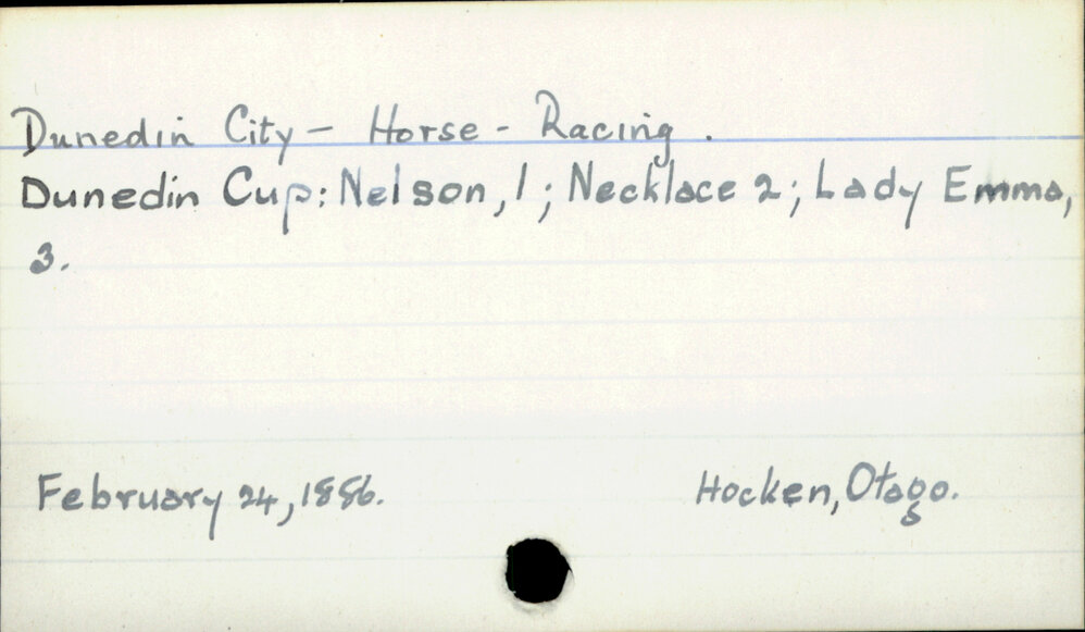 Dunedin City - Horse  Racing