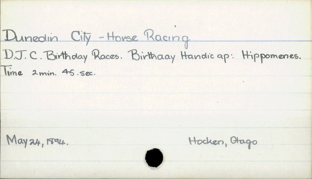 Dunedin City - Horse Racing