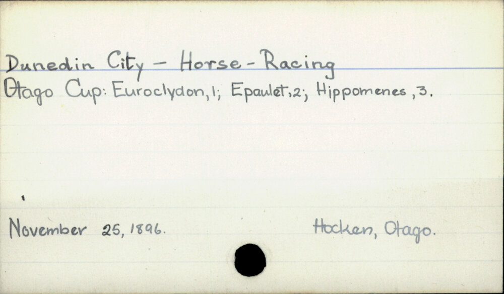Dunedin City - Horse  Racing