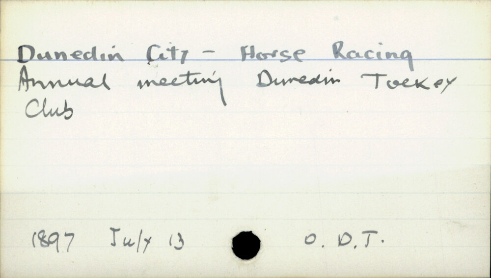 Dunedin City - Horse Racing