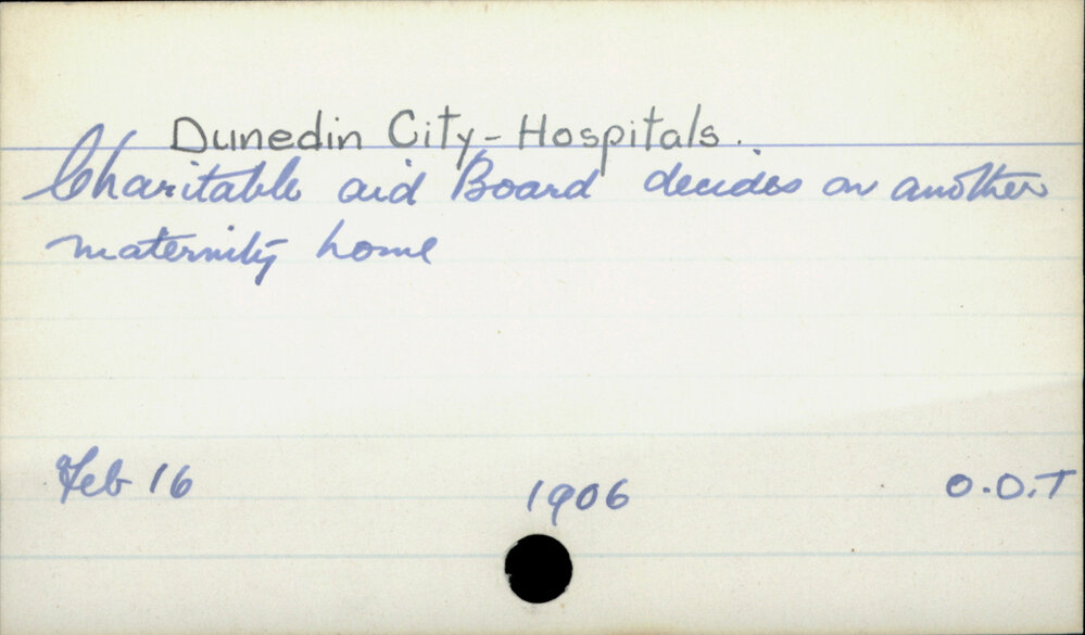 Dunedin City - Hospitals