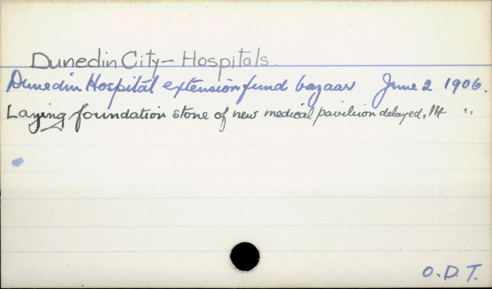 Dunedin City - Hospitals 