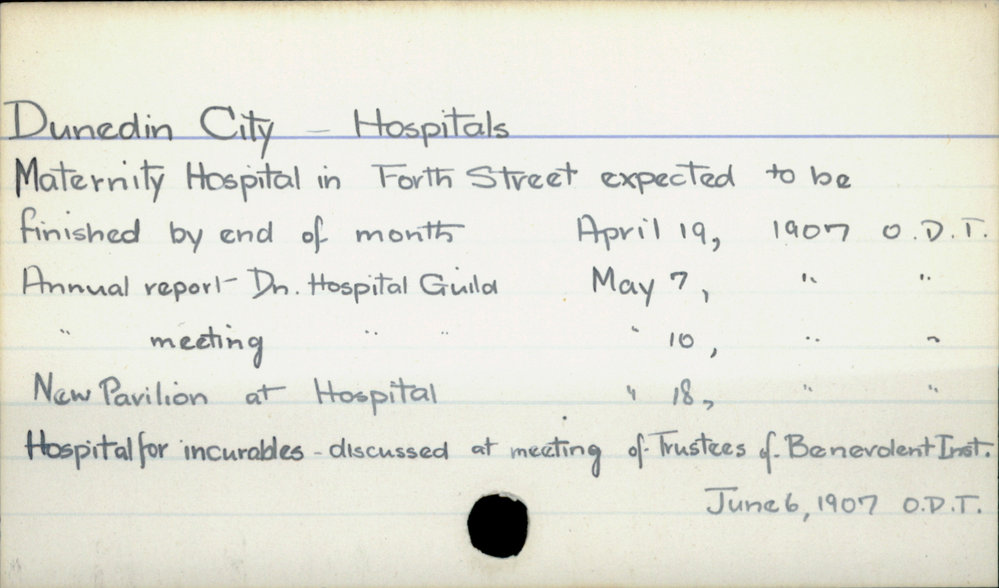 Dunedin City - Hospitals 