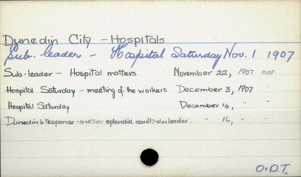 Dunedin City - Hospitals