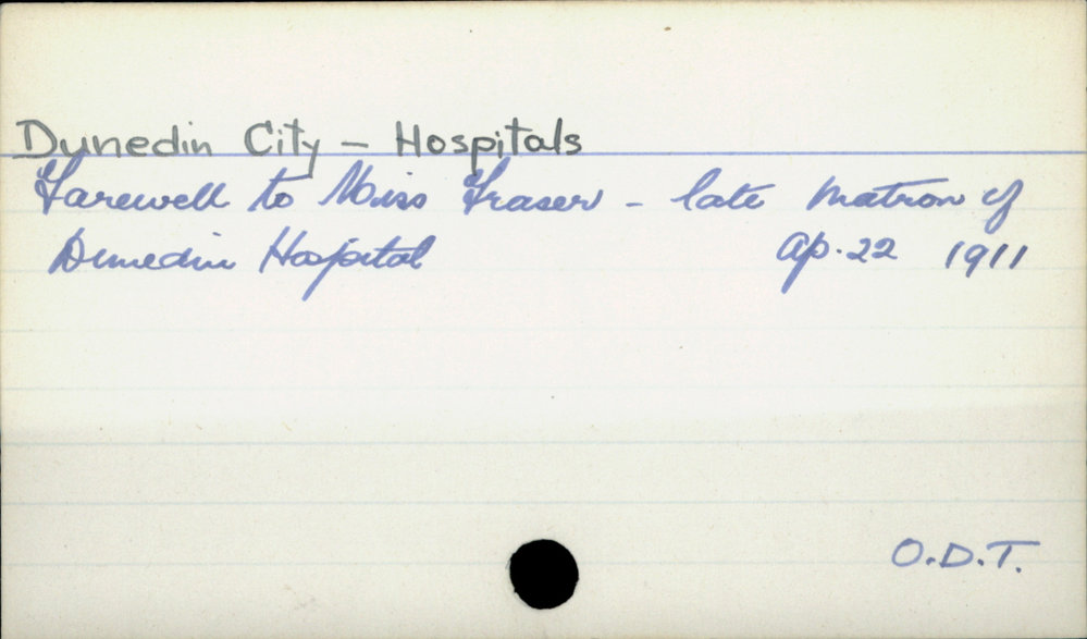Dunedin City - Hospitals