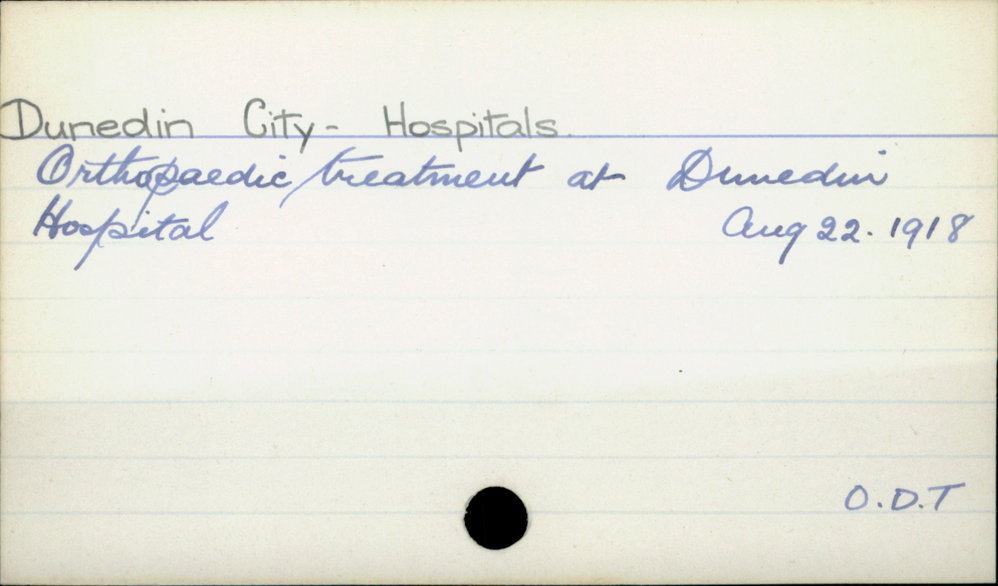 Dunedin City - Hospitals