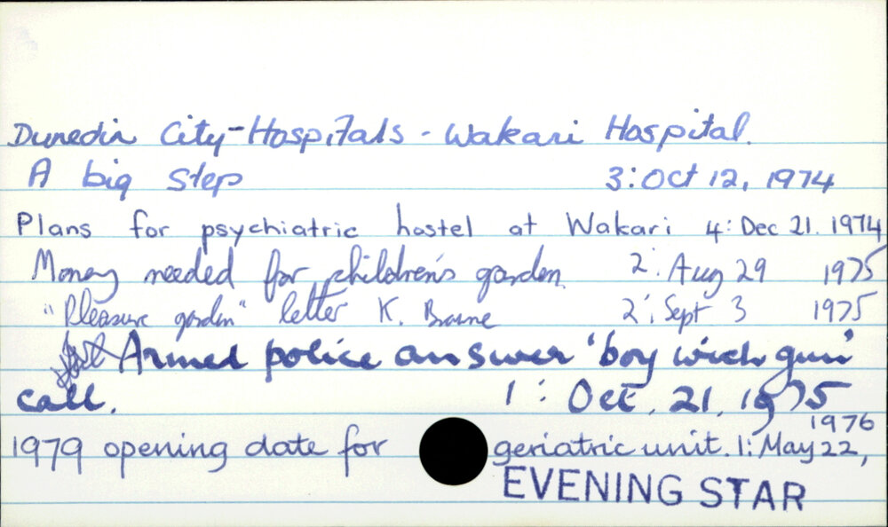 Dunedin City - Hospitals - Wakari Hospital.