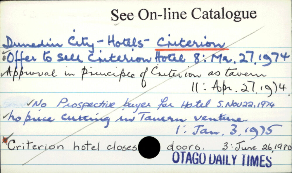 Dunedin City - Hotels - Criterion