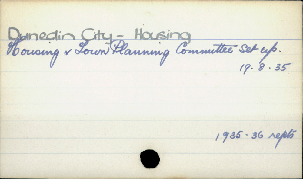 Dunedin City - Housing