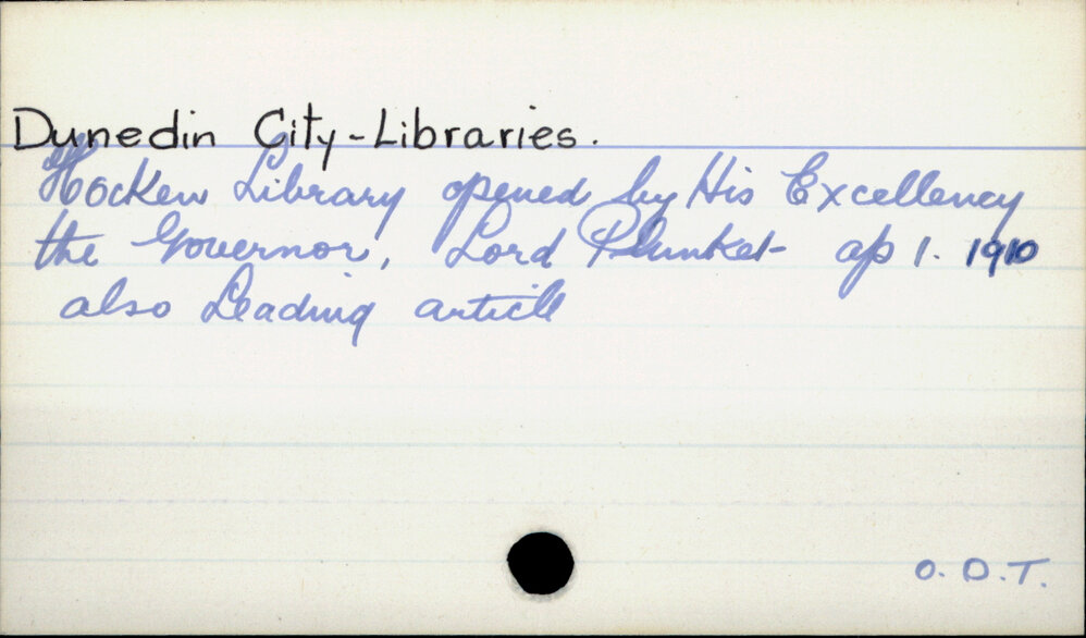 Dunedin City - Libraries