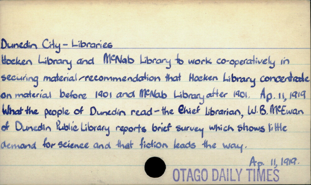 Dunedin City - Libraries