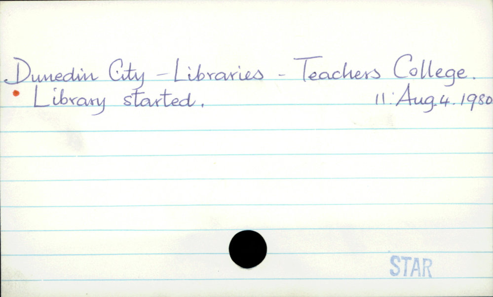 Dunedin City - Libraries - Teachers College