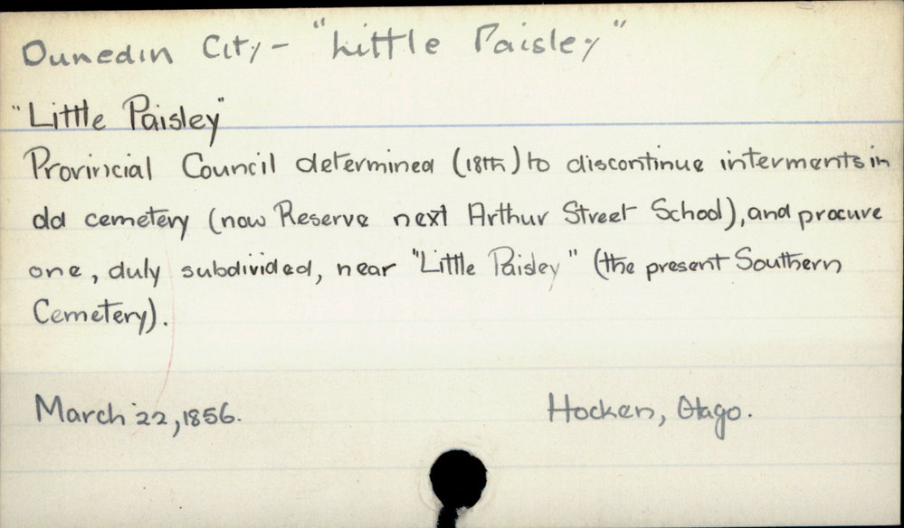 Dunedin City - "Little Paisley" 