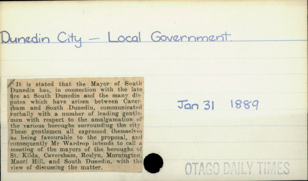 Dunedin City - Local Government