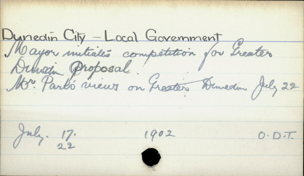Dunedin City - Local government 