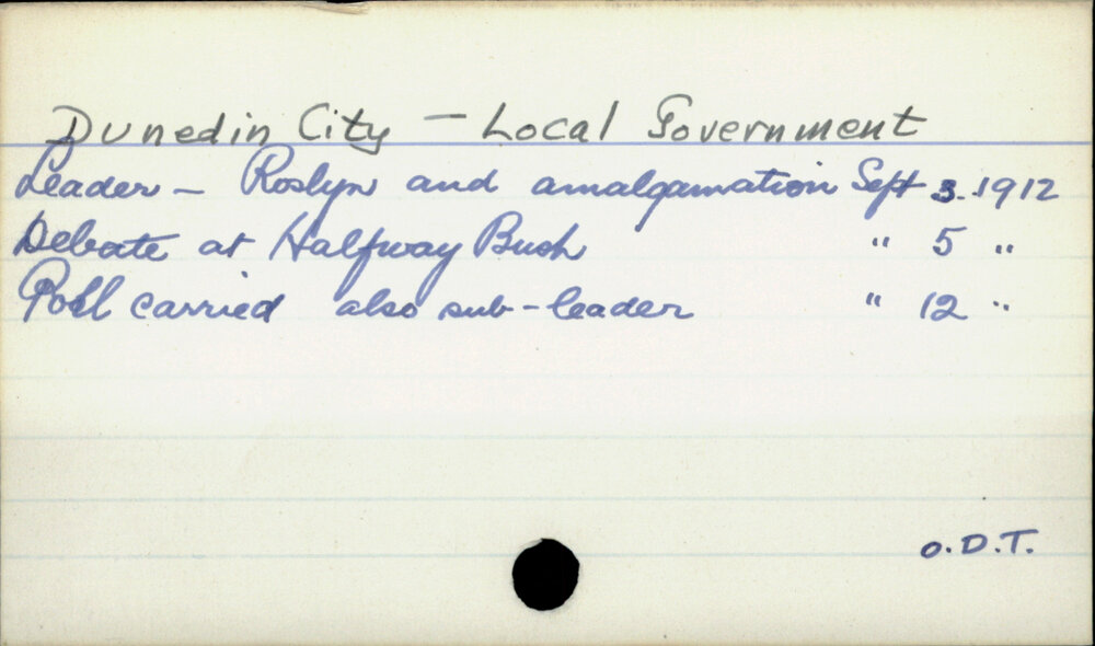 Dunedin City - Local government 