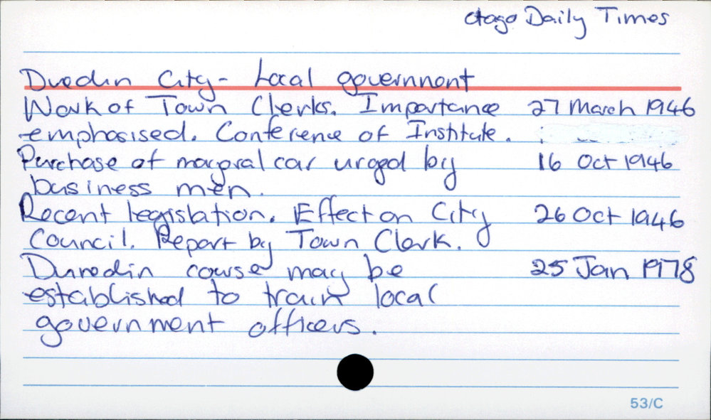 Dunedin City - Local government