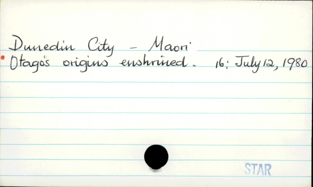 Dunedin City - Maori