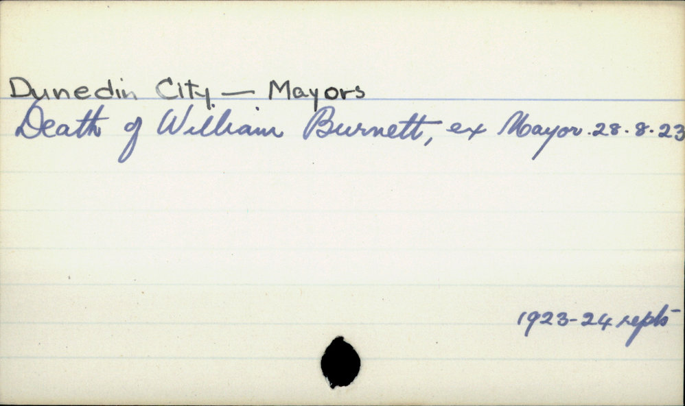 Dunedin City - Mayors 