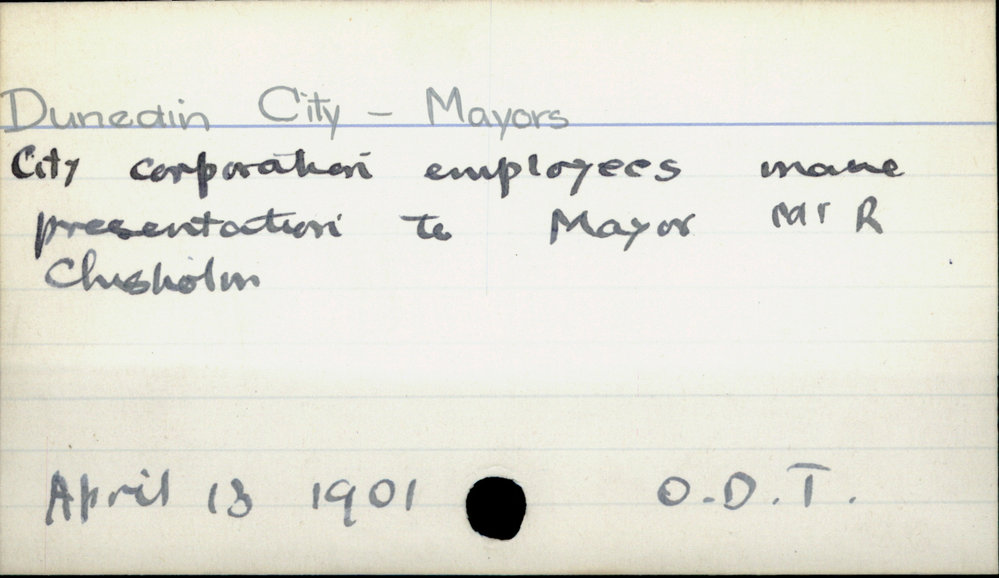Dunedin City - Mayors