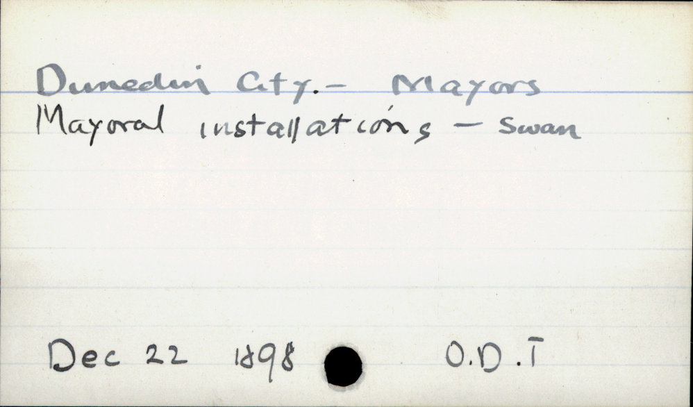 Dunedin City - Mayors