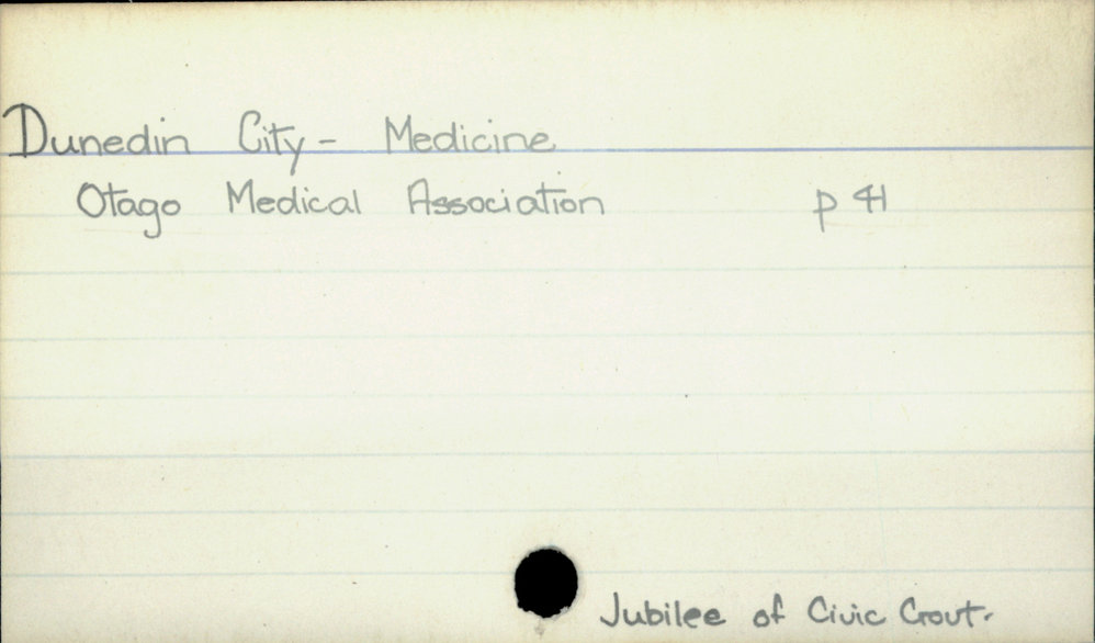 Dunedin City - Medicine
