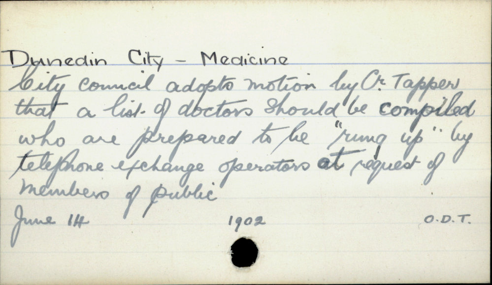 Dunedin City - Medicine