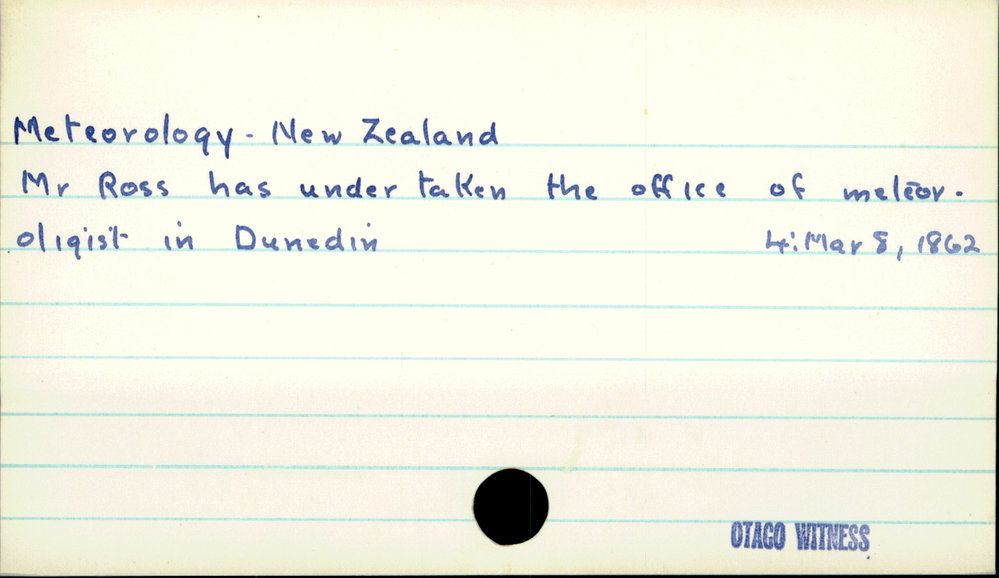 Dunedin City - Meteorology