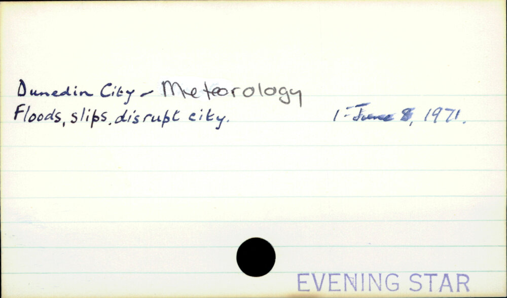 Dunedin City - Meteorology 
