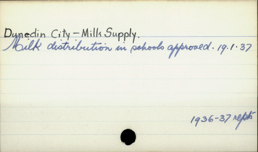 Dunedin City - Milk Supply