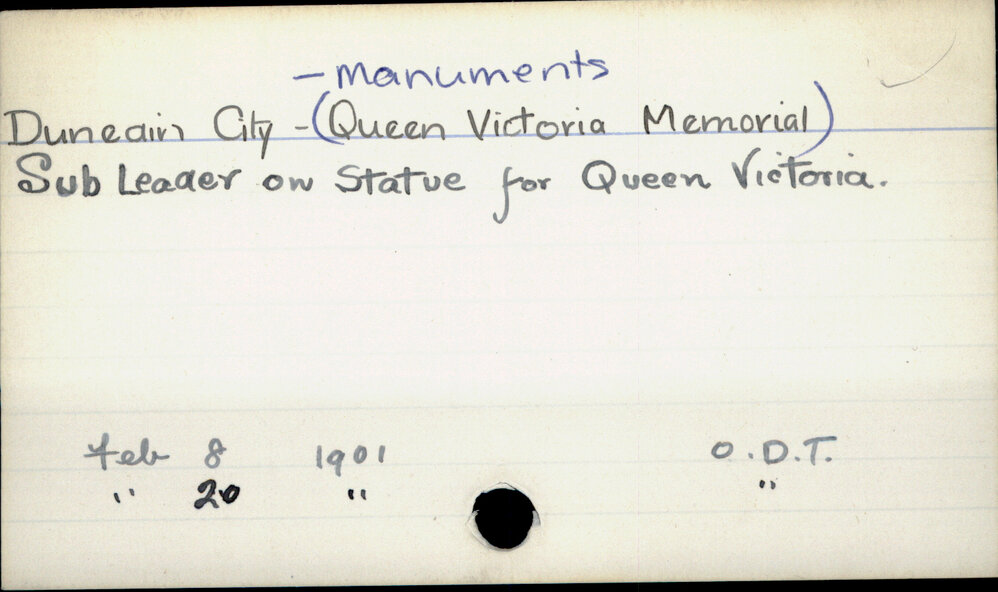 Dunedin City - Monuments - Queen Victoria Memorial