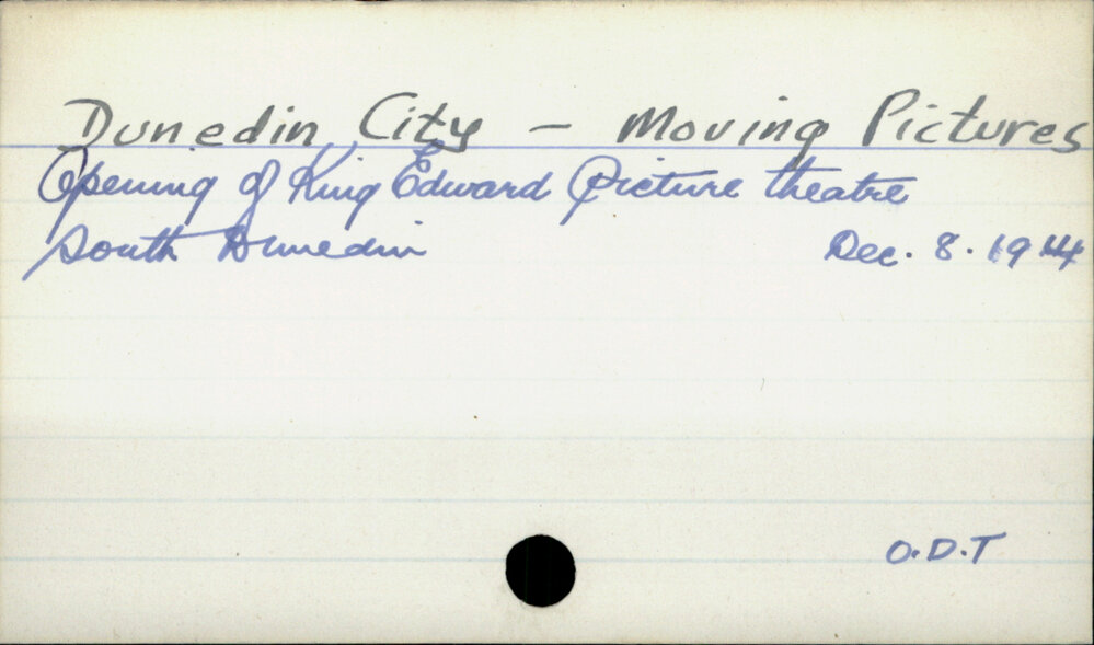 Dunedin City - Moving pictures