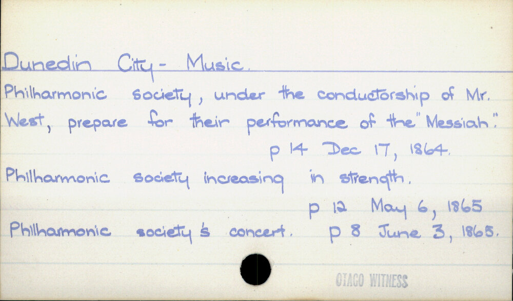 Dunedin City - Music