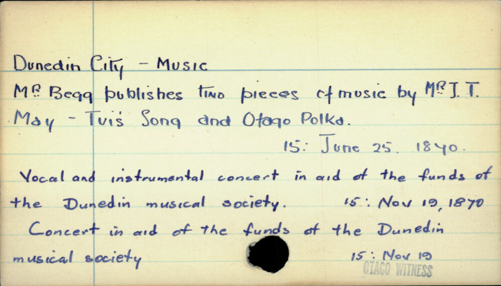 Dunedin City - Music