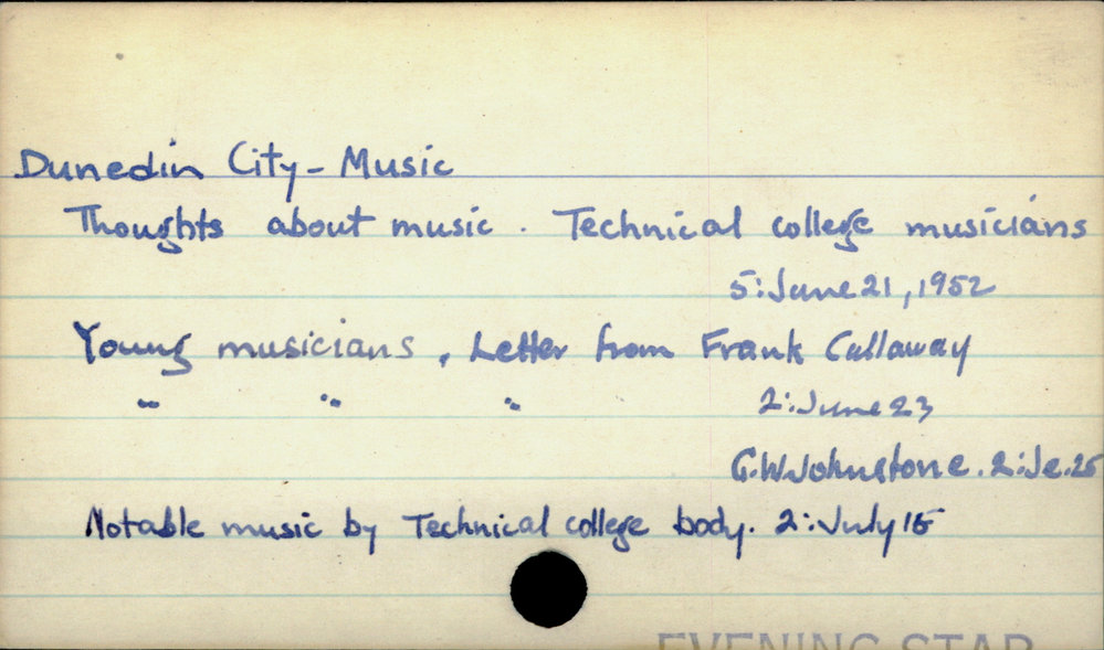 Dunedin City - Music 