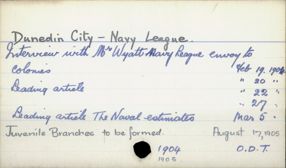 Dunedin City - Navy League