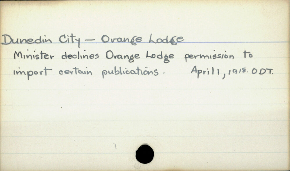 Dunedin City - Orange Lodge