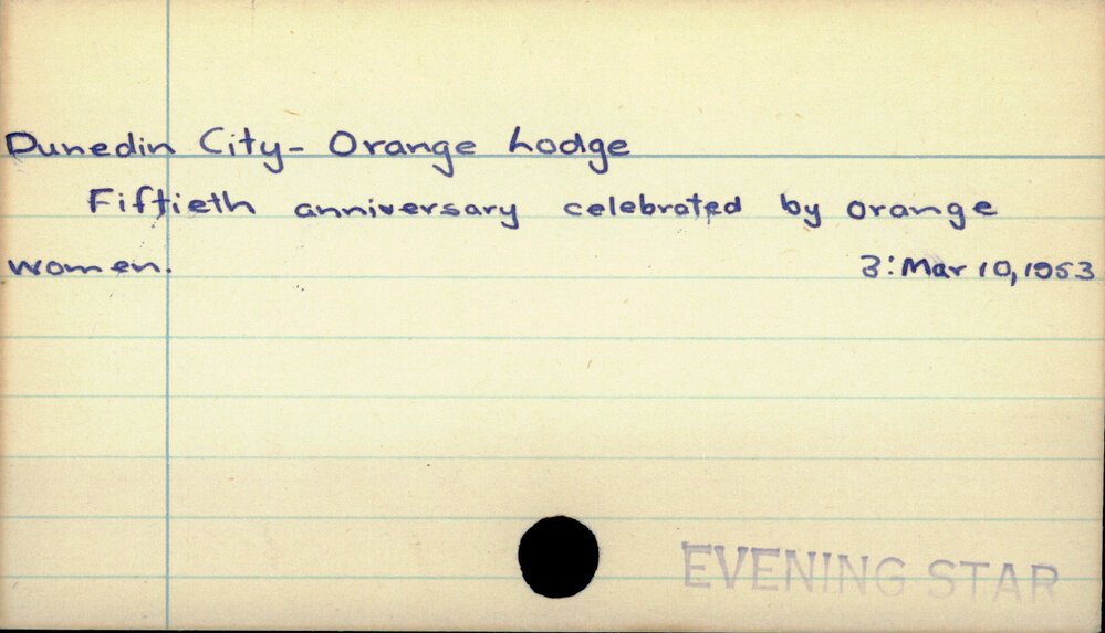 Dunedin City - Orange Lodge 