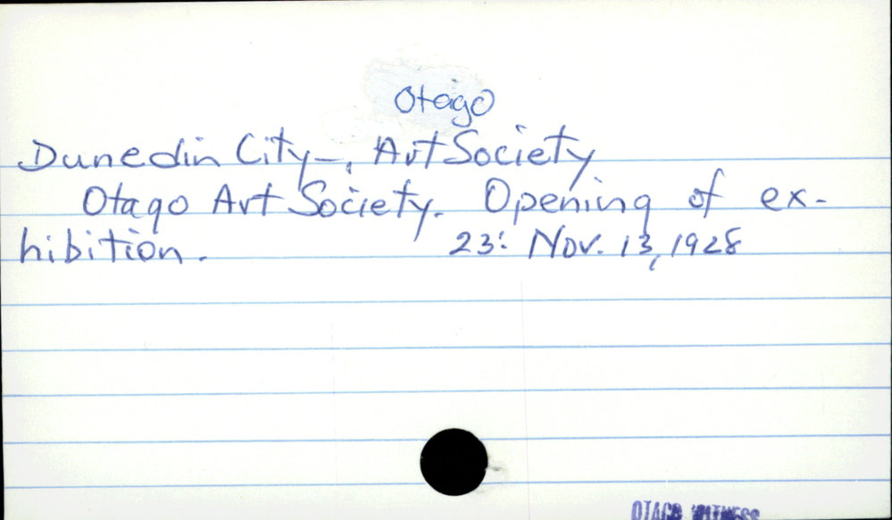 Dunedin City - Otago Art Society
