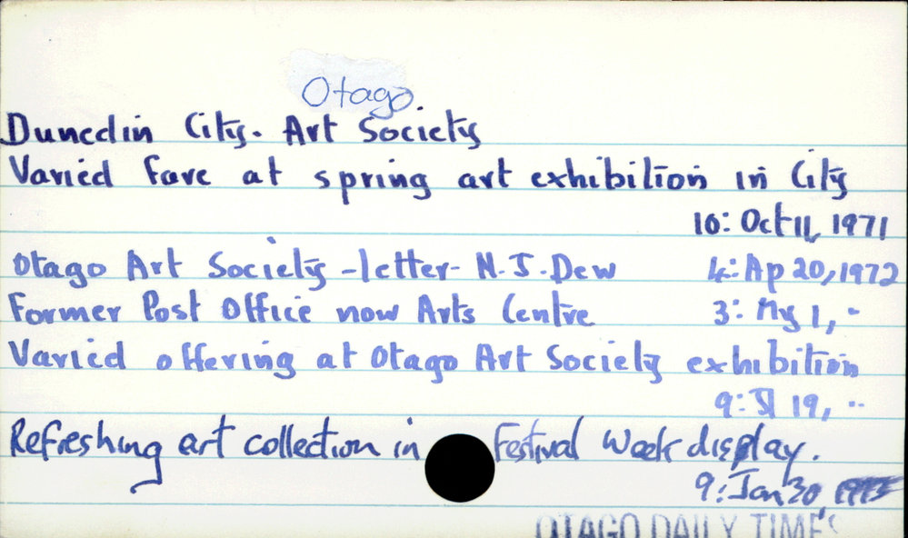 Dunedin City - Otago Art Society