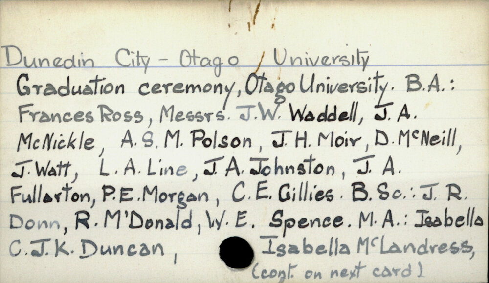 Dunedin City - Otago University