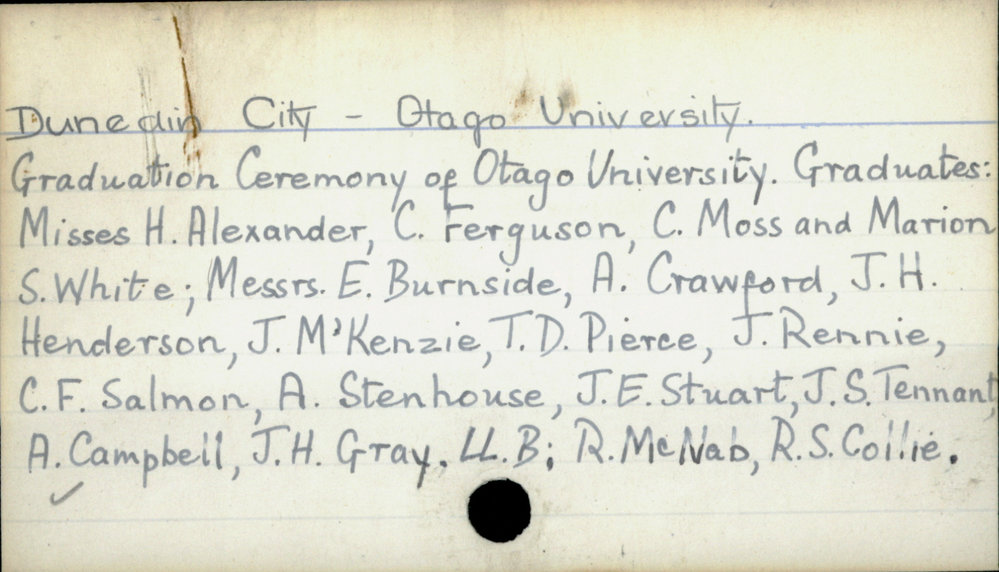 Dunedin City - Otago University