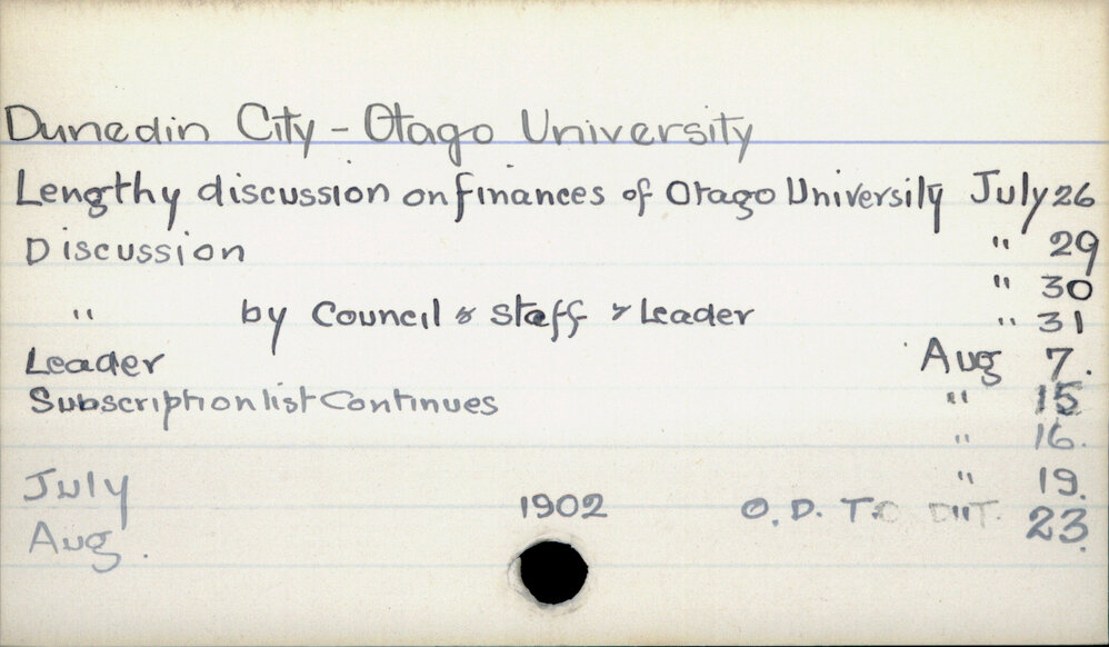Dunedin City - Otago University
