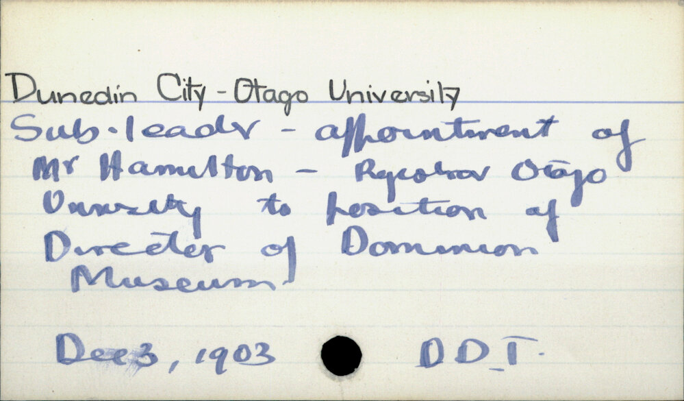 Dunedin City - Otago University